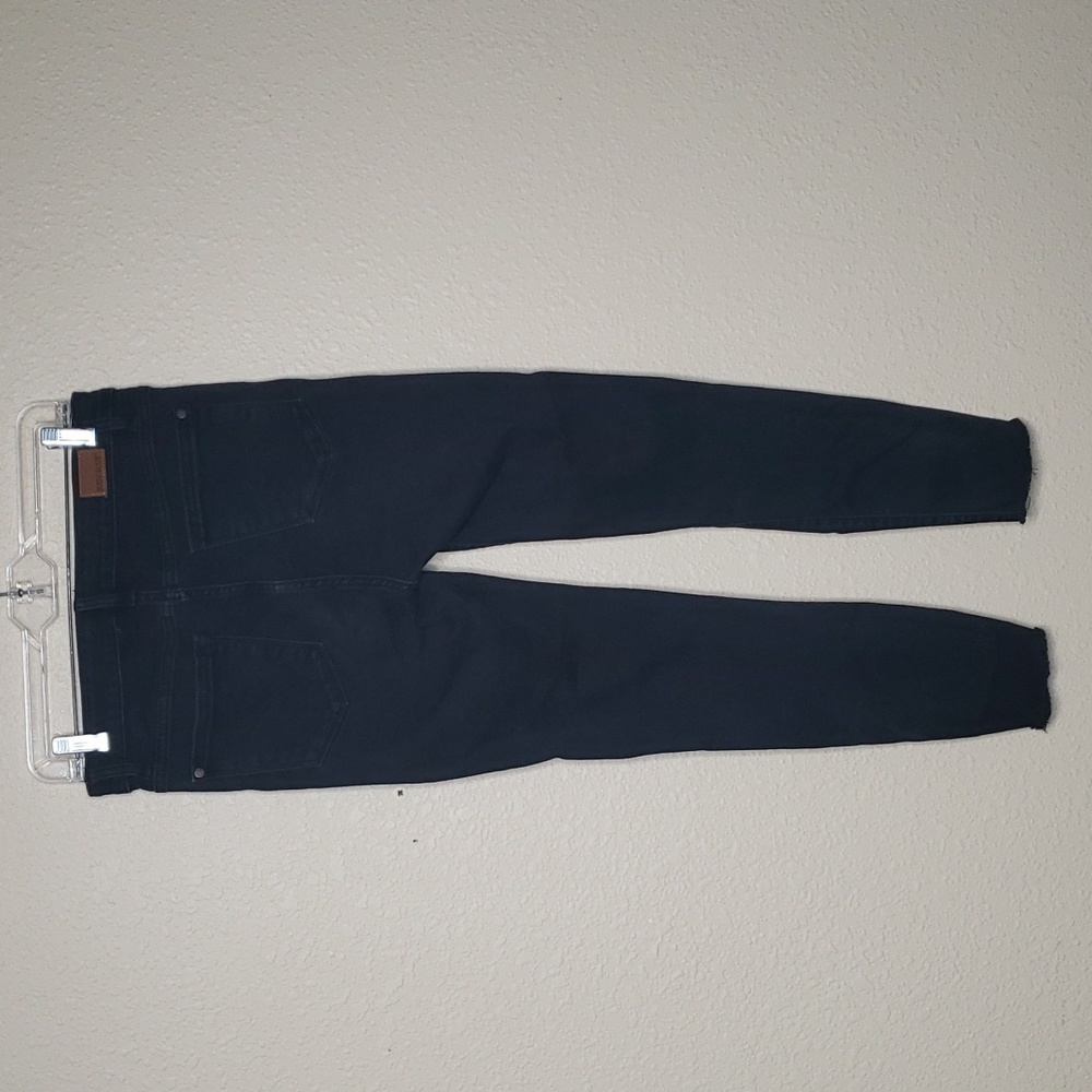 Judy Blue High Rise Skinny Stretch Distressed Black Jeans Size 28 Punk Grunge - Picture 7 of 16